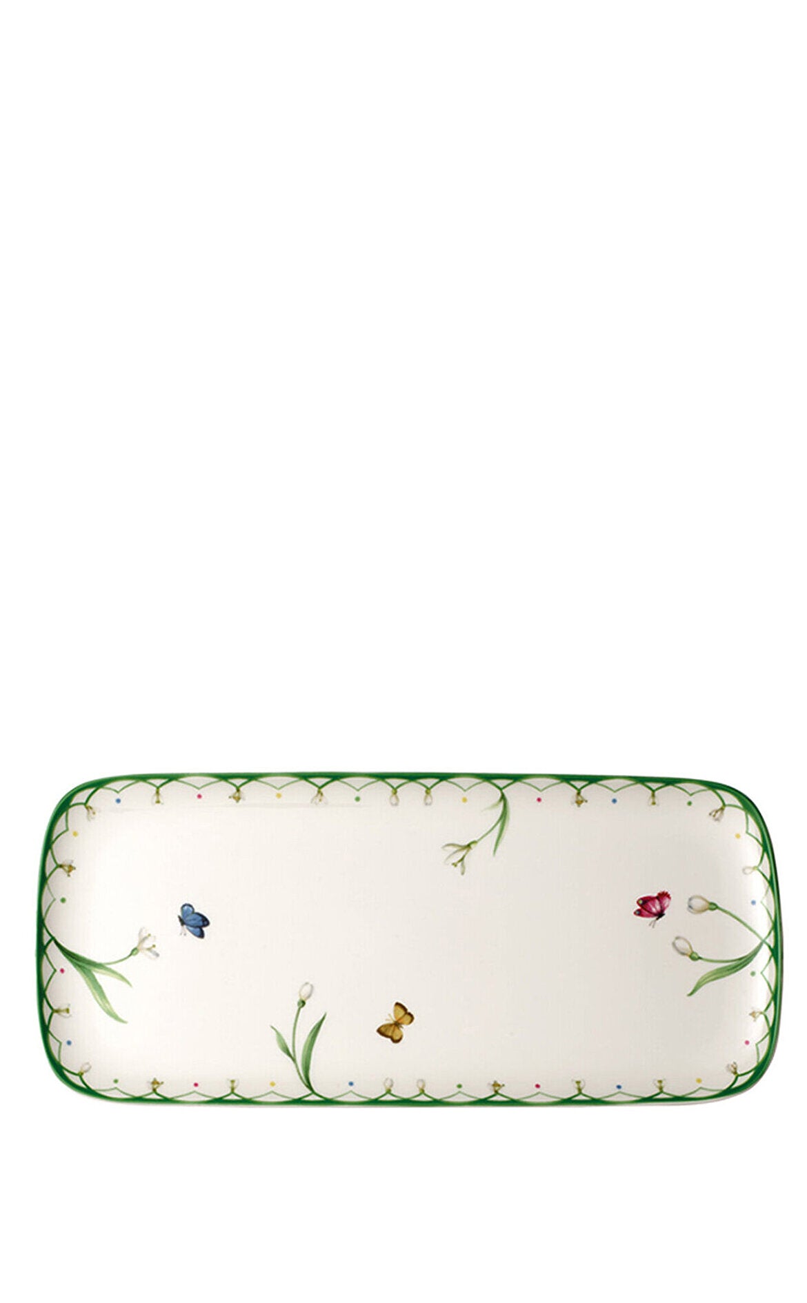 VILLEROY AND BOCH H Colourful Spring Çiçek Desenli Dikdörtgen Servis Tabağı 36 cm D’Maison 