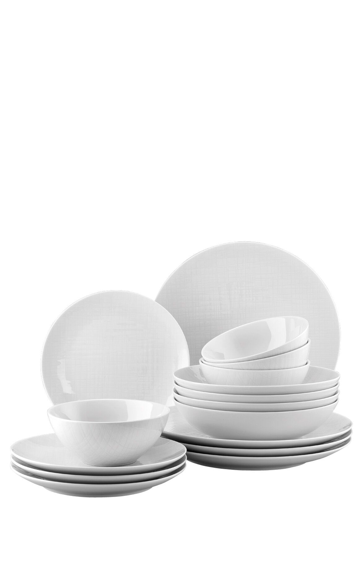 ROSENTHAL Mesh Beyaz 4 Kişilik Porselen Yemek Takımı 16 parça D’Maison 