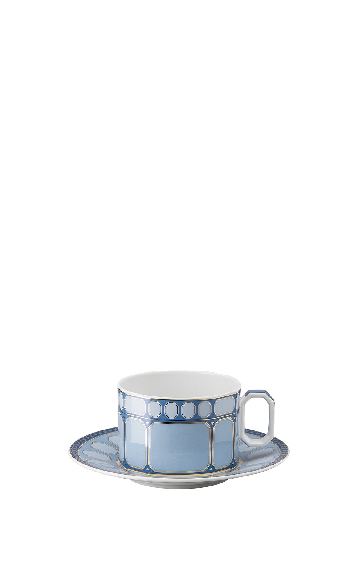 ROSENTHAL Signum Azure Mavi Porselen Kahve/Çay Fincan ve Tabağı D’Maison 