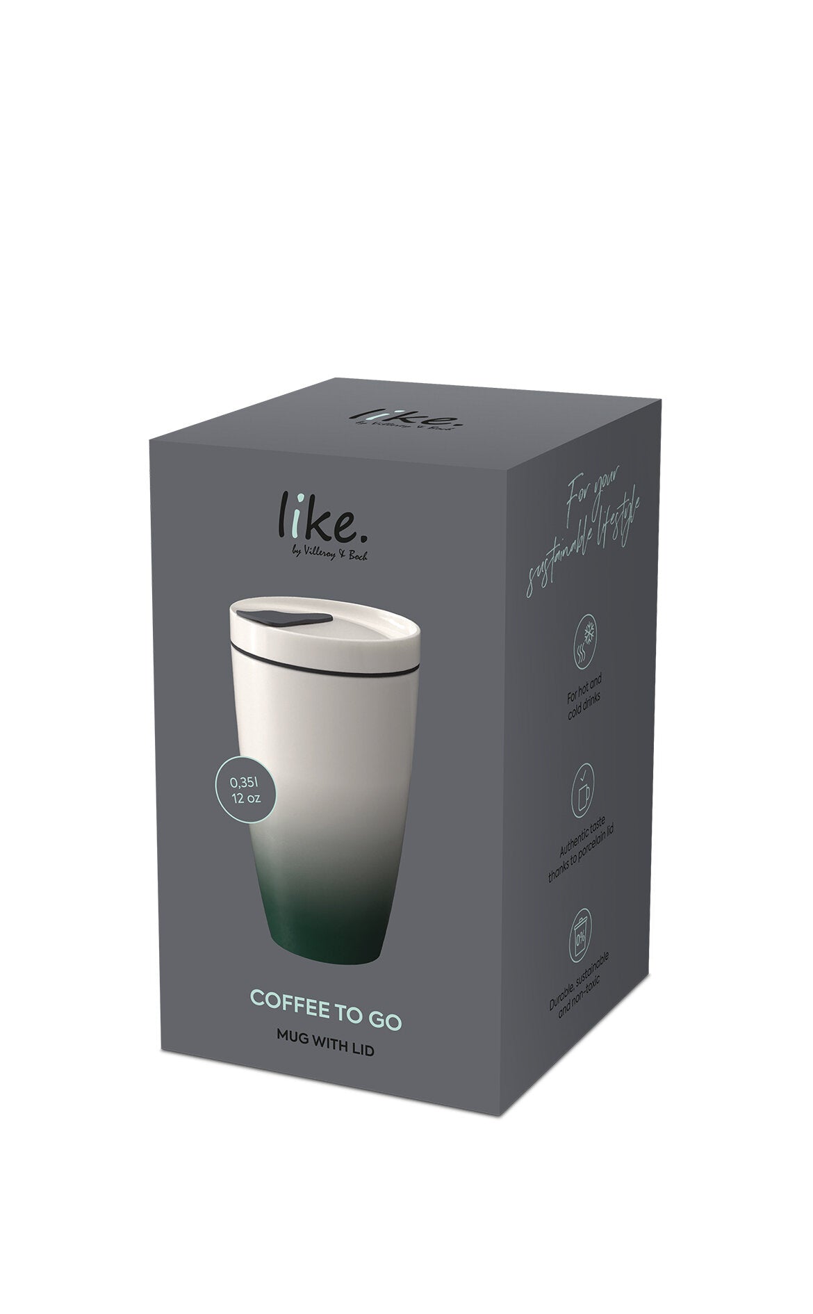 VILLEROY AND BOCH H Coffee To Go Yeşil Porselen Kupa Termos 0,35L D’Maison 