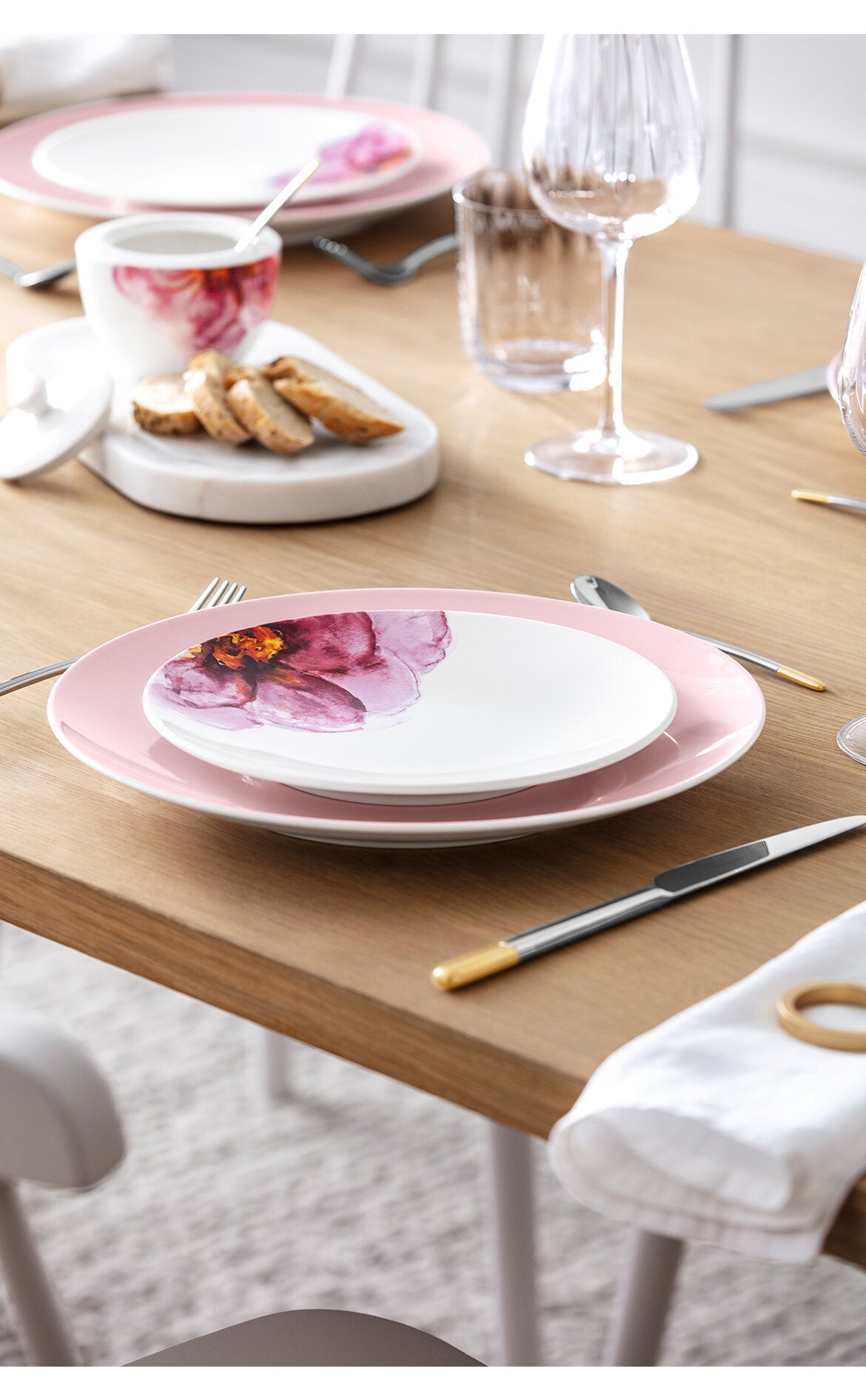 VILLEROY AND BOCH H Rose Garden Kristal Beyaz Şarap Kadehi D’Maison 