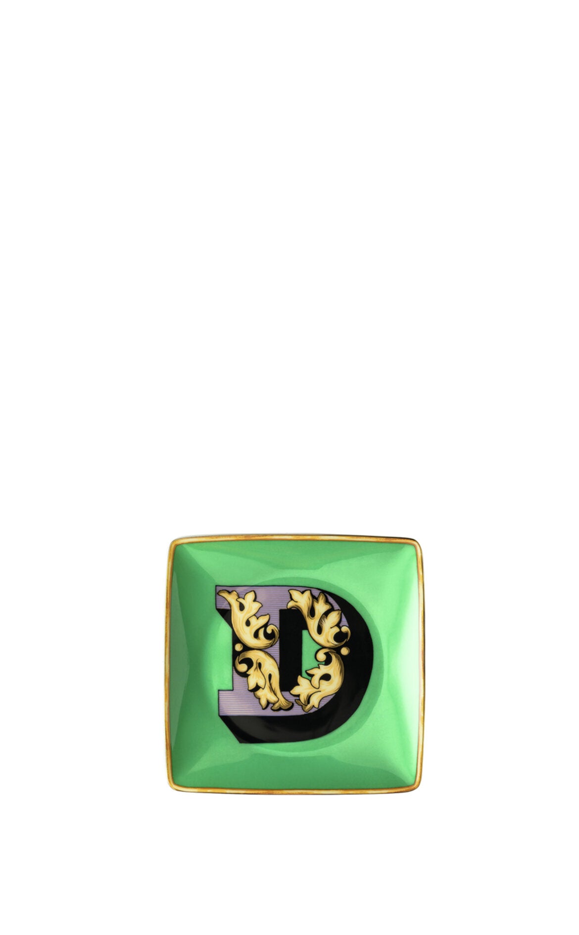 VERSACE Alphabet D Harfli Porselen Dekoratif Tabak !2 cm D’Maison 