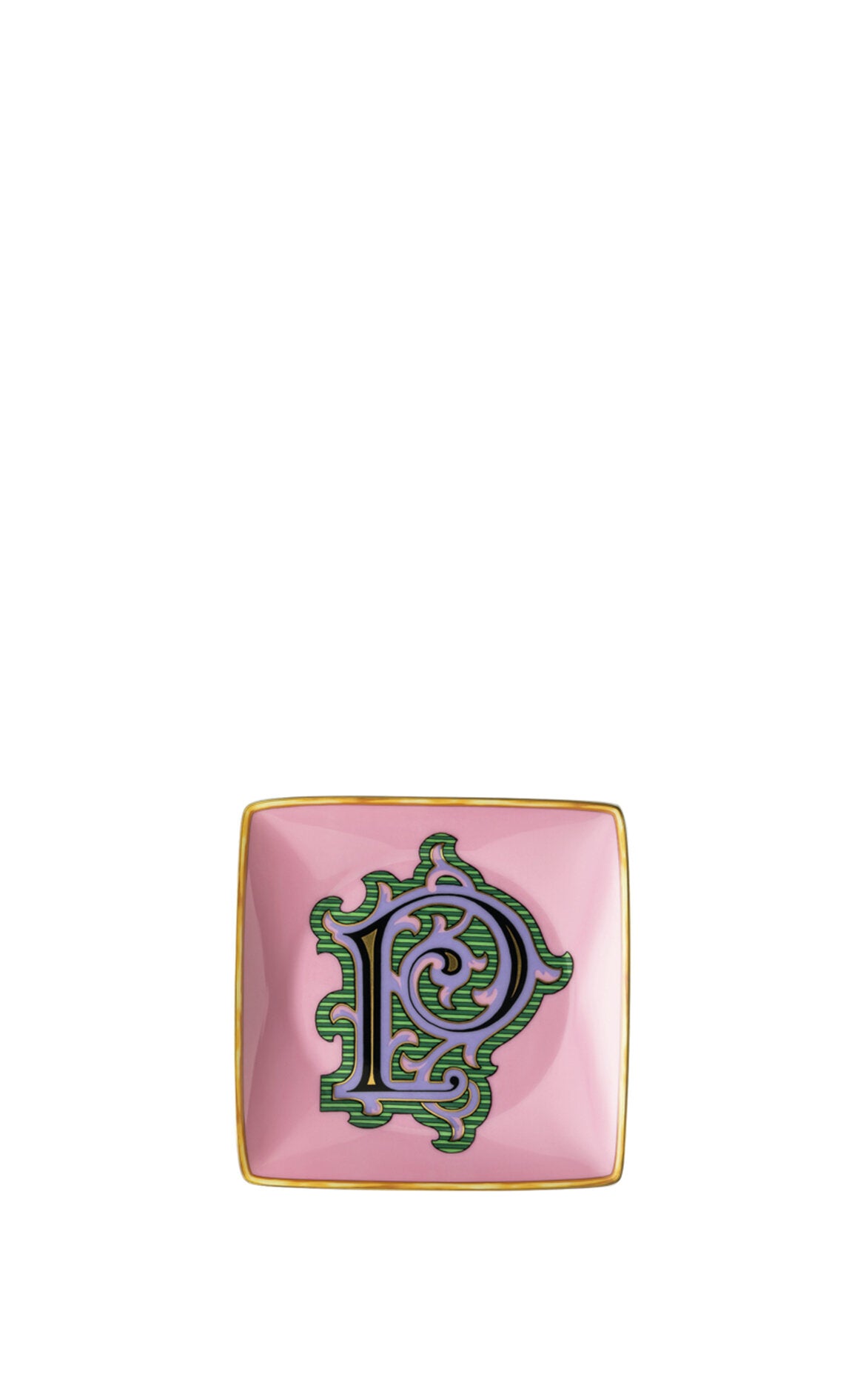 VERSACE Alphabet P Harfli Porselen Dekoratif Tabak !2 cm D’Maison 