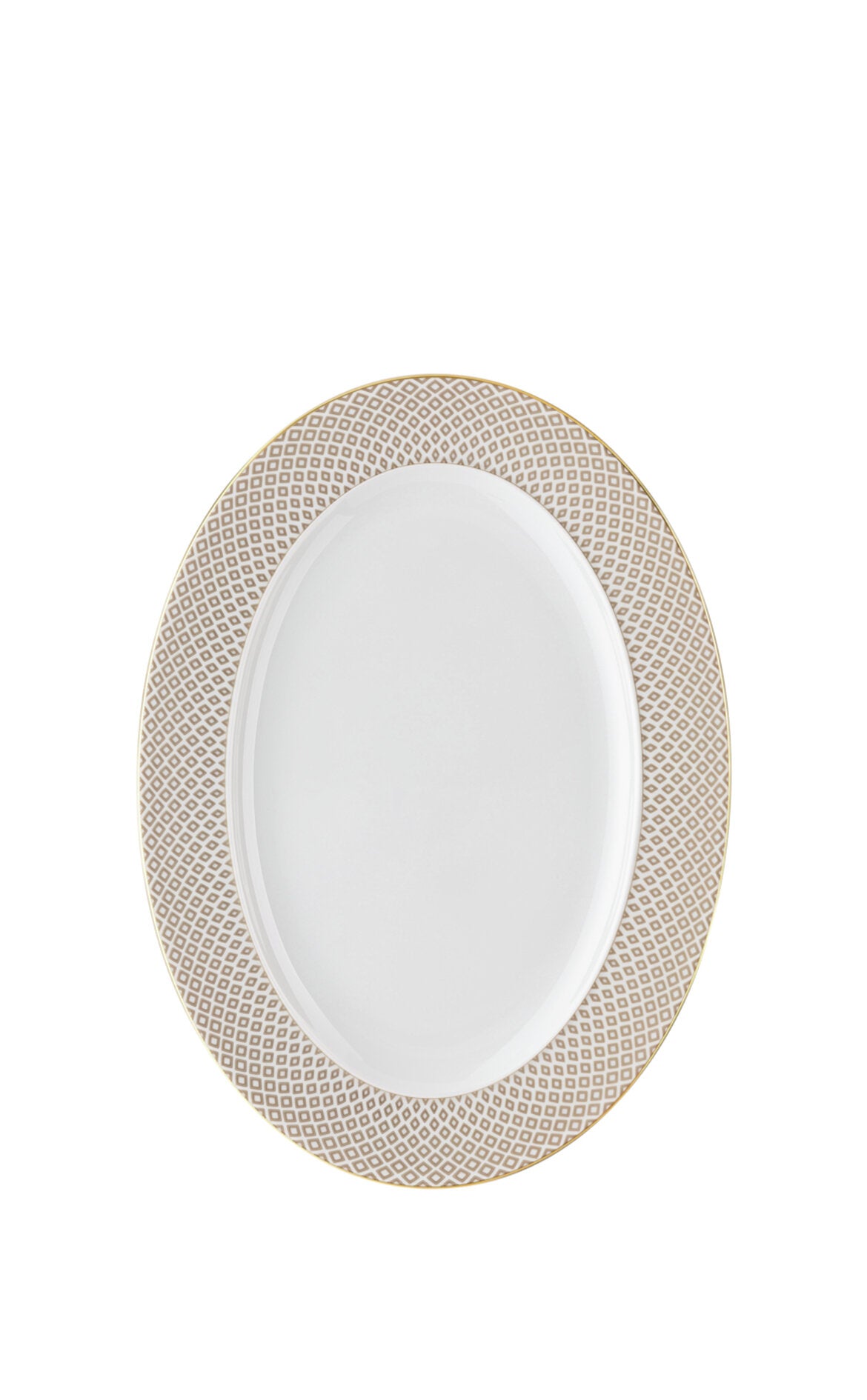 ROSENTHAL Francis Carreau Bej Oval Porselen Servis Tabağı 34 cm D’Maison 