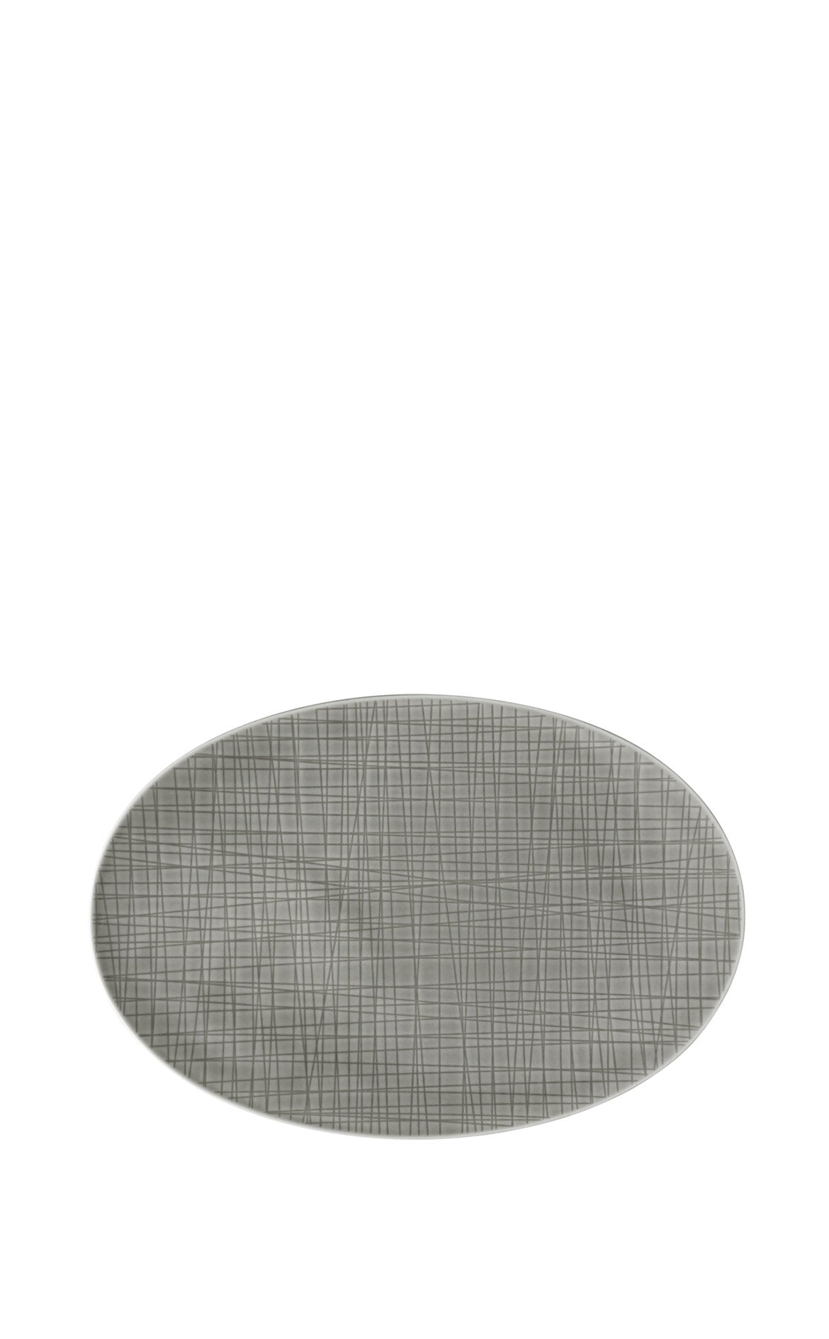 ROSENTHAL Mesh Gri Oval Porselen Servis Tabağı 30 cm D’Maison 