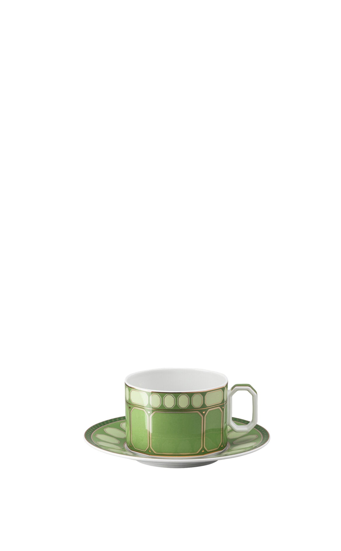 ROSENTHAL Signum Fern Yeşil Porselen Kahve/Çay Fincan ve Tabağı D’Maison 