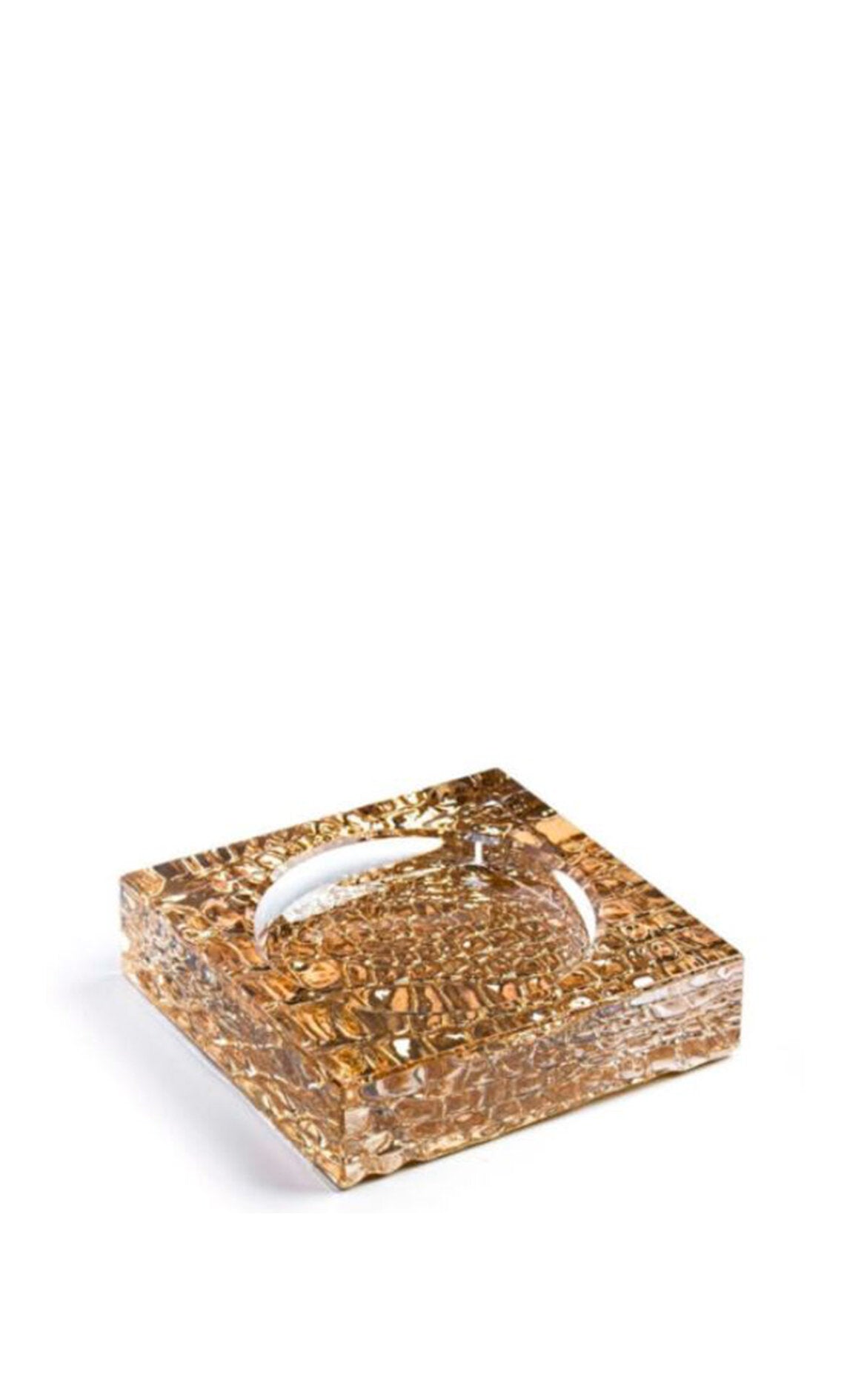 ROBERTO CAVALLI Crocodile Kül Tablası, AltIn, 15,5X15,5 cm D’Maison 