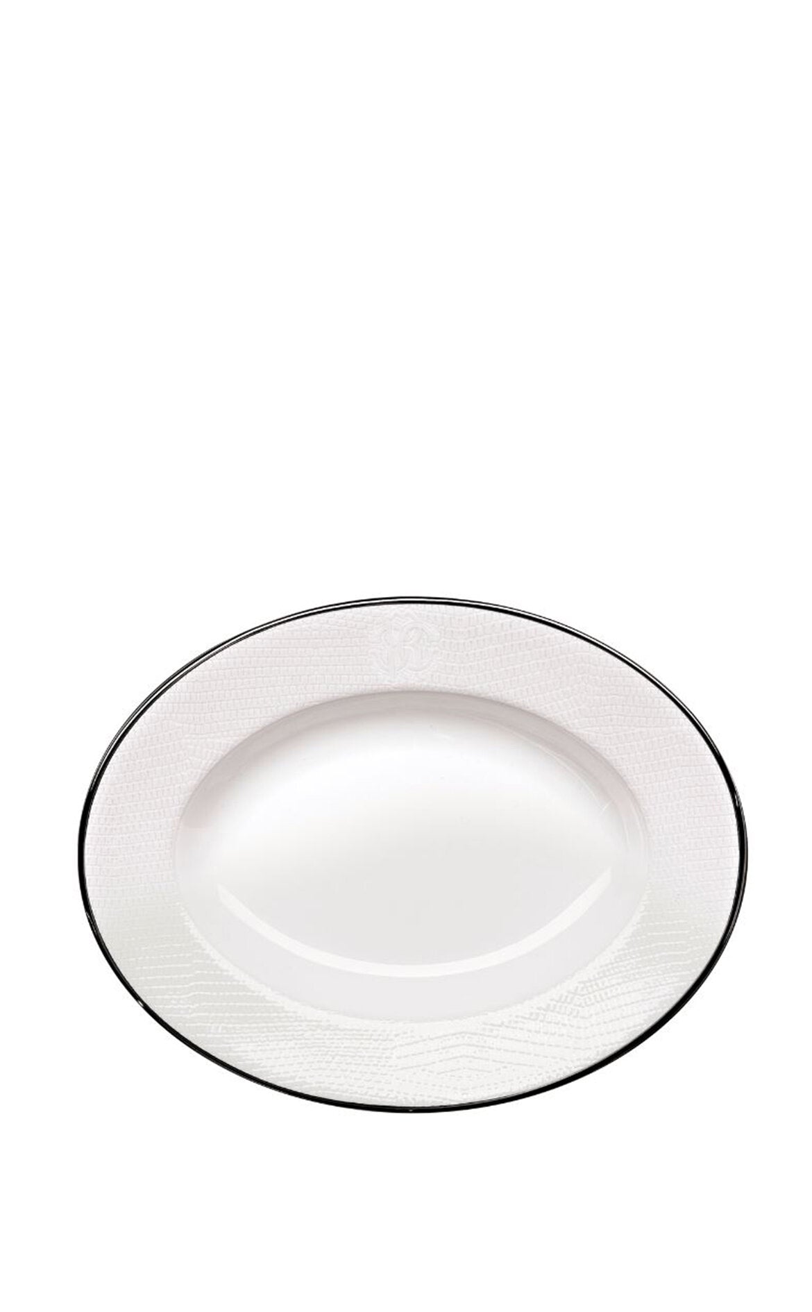 ROBERTO CAVALLI Lizzard Platin Oval Servis / Meze Tabağı, 23 cm D’Maison 