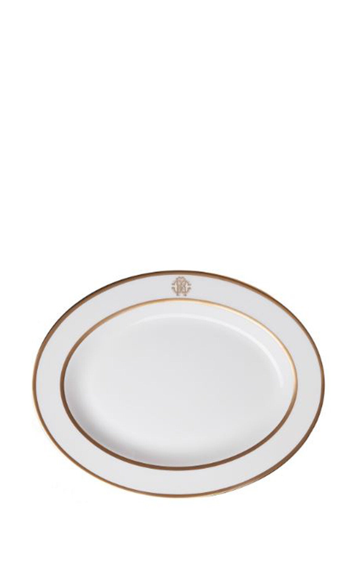 ROBERTO CAVALLI Silk Gold Oval Servis / Meze Tabağı, 23 cm D’Maison 