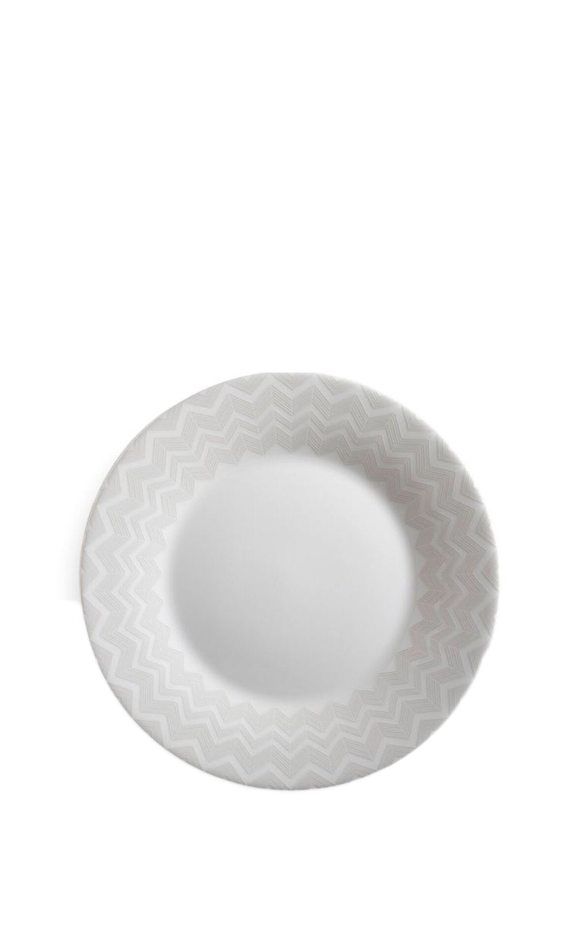 MISSONI HOME Zig Zag White Beyaz Gri, Pasta Tabağı 21,5 cm D’Maison 