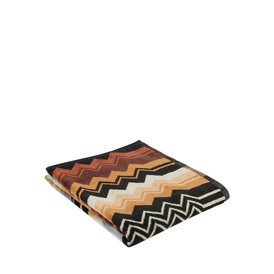 MISSONI HOME Giacomo 160- Siyah Çok Renkli Zigzag Desenli Yüz Havlusu 40 x 70 cm D’Maison 