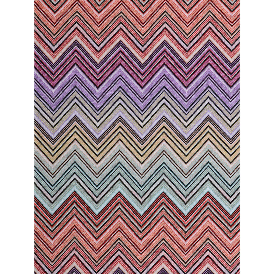 MISSONI HOME Perseo Turuncu Çok Renkli Zigzag Desenli %100 Kaşmir ve Yün Karşımı Koltuk Şalı D’Maison 