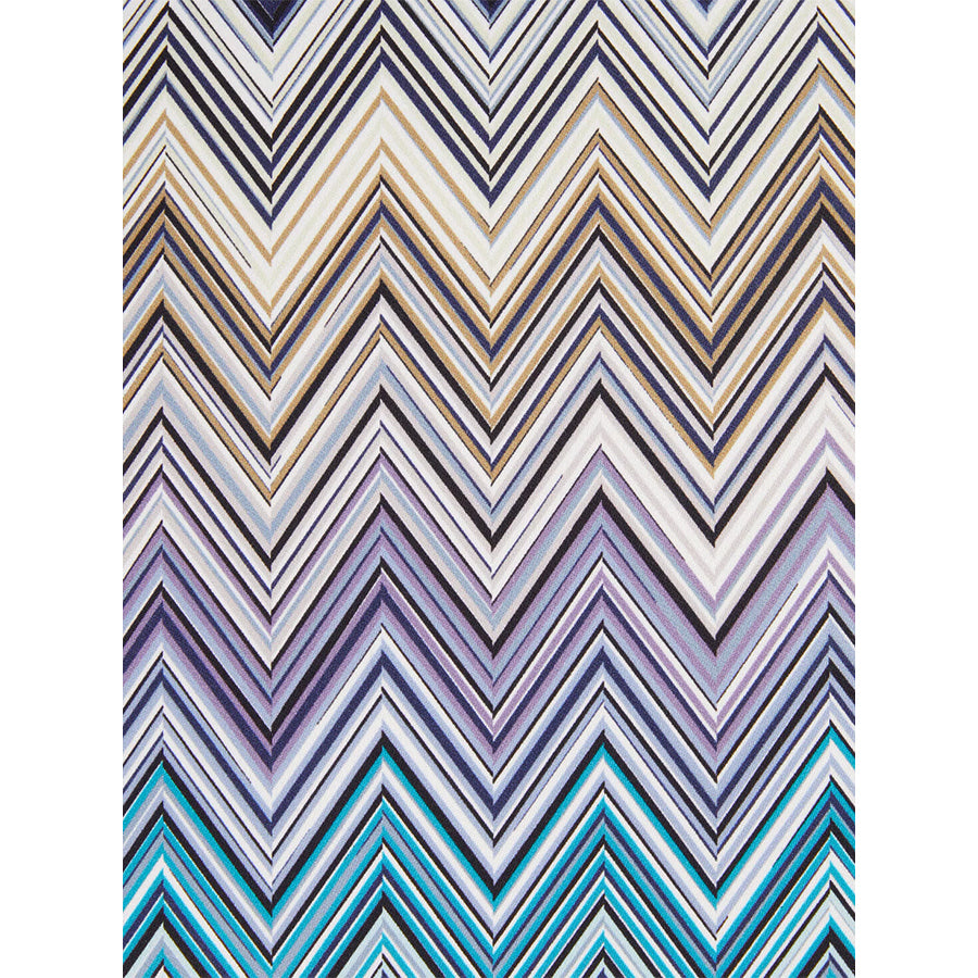 Jarris 150 Mavi Çok Renkli Zigzag Desenli Dekoratif Yastık 60 x 60 cm