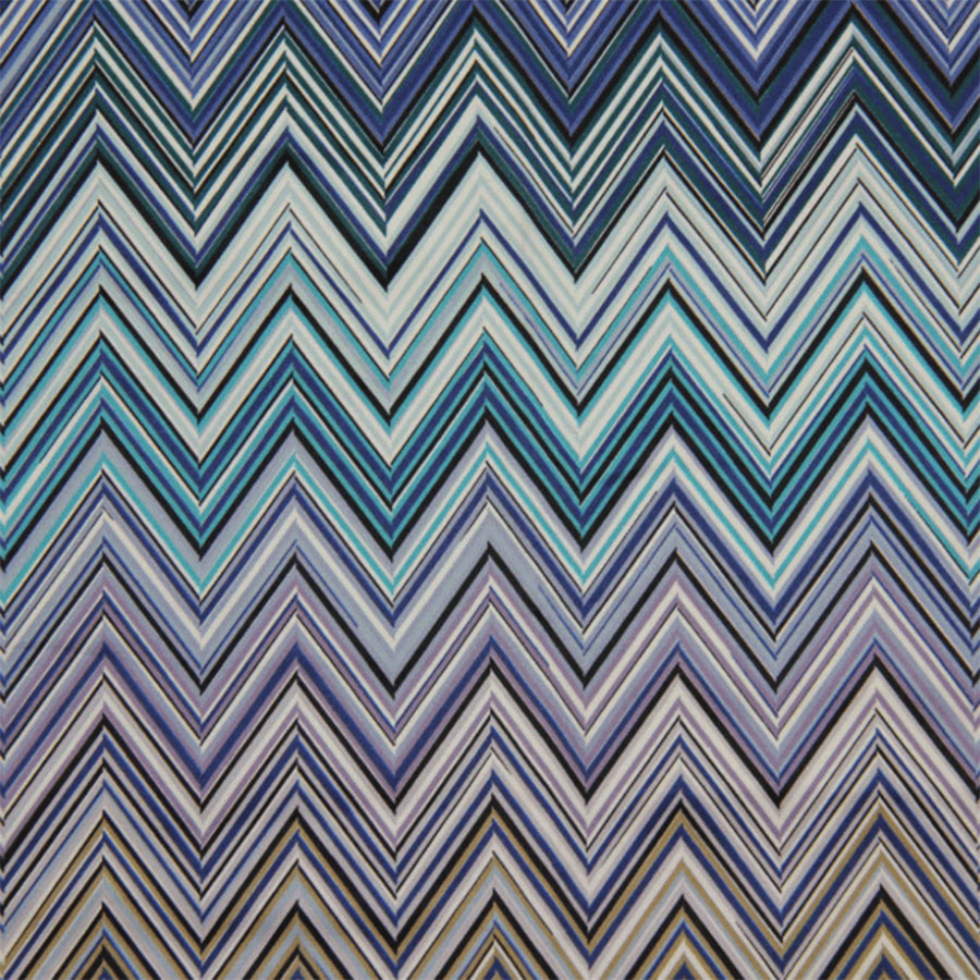 Jarris 150 Mavi Çok Renkli Zigzag Desenli Dekoratif Yastık 50 x 50 cm