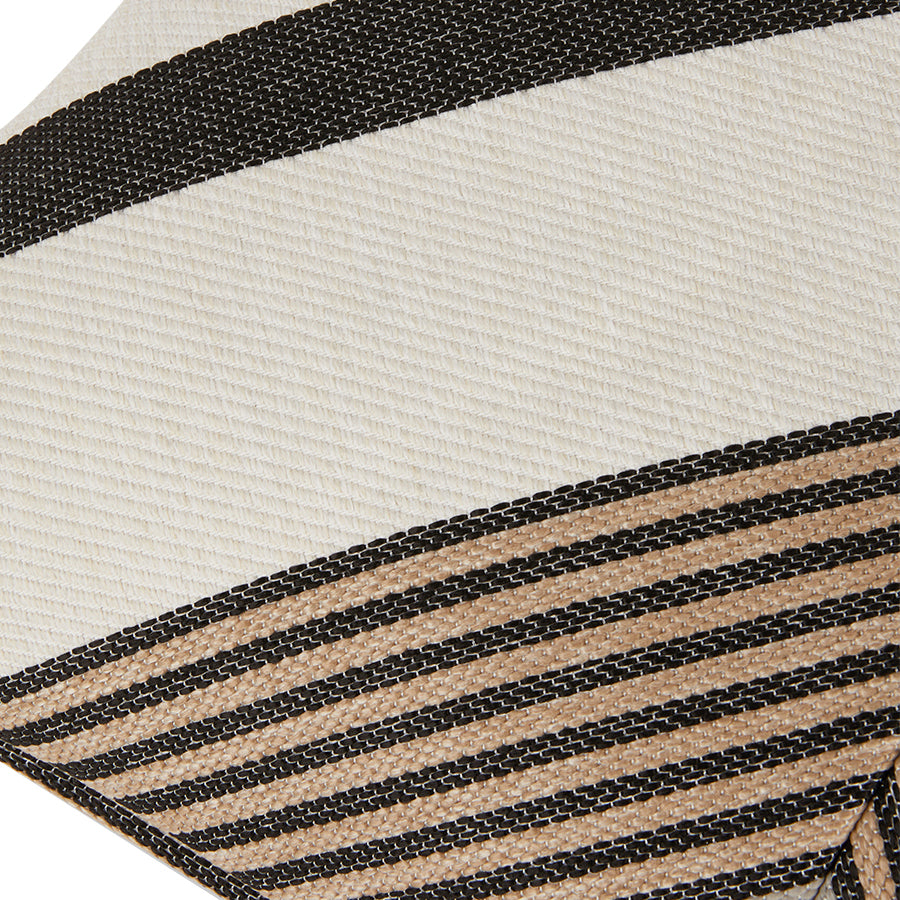 MISSONI HOME Senese Siyah Çok Renkli Çizgili Dış Mekan Dekoratif Yastık 60 x 60 cm D’Maison 
