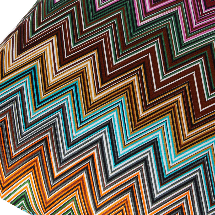 Jarris 159 Turuncu Çok Renkli Zigzag Desenli Dekoratif Yastık 40 x 40 cm