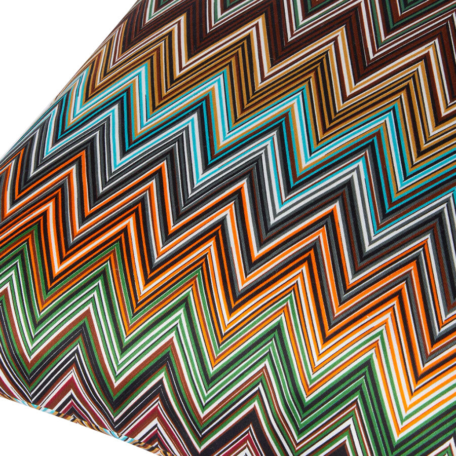 Jarris 159 Turuncu Çok Renkli Zigzag Desenli Dekoratif Yastık 60 x 60 cm