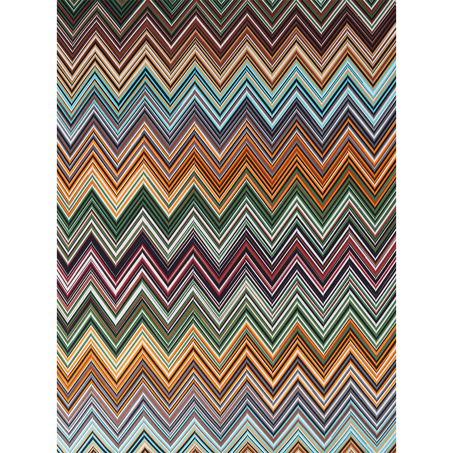 Jarris 159 Turuncu Çok Renkli Zigzag Desenli Dekoratif Yastık 60 x 60 cm