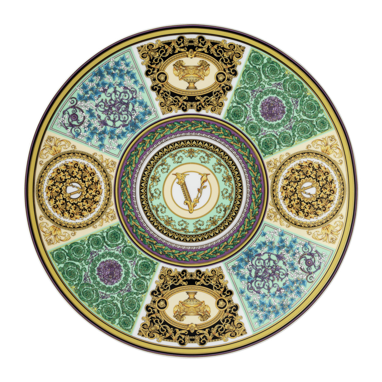 VERSACE Barocco Mosaic Porselen Servis Tabağı 33 cm D’Maison 