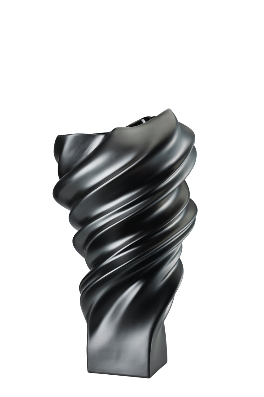 ROSENTHAL Squall Siyah Porselen Vazo 32 cm D’Maison 