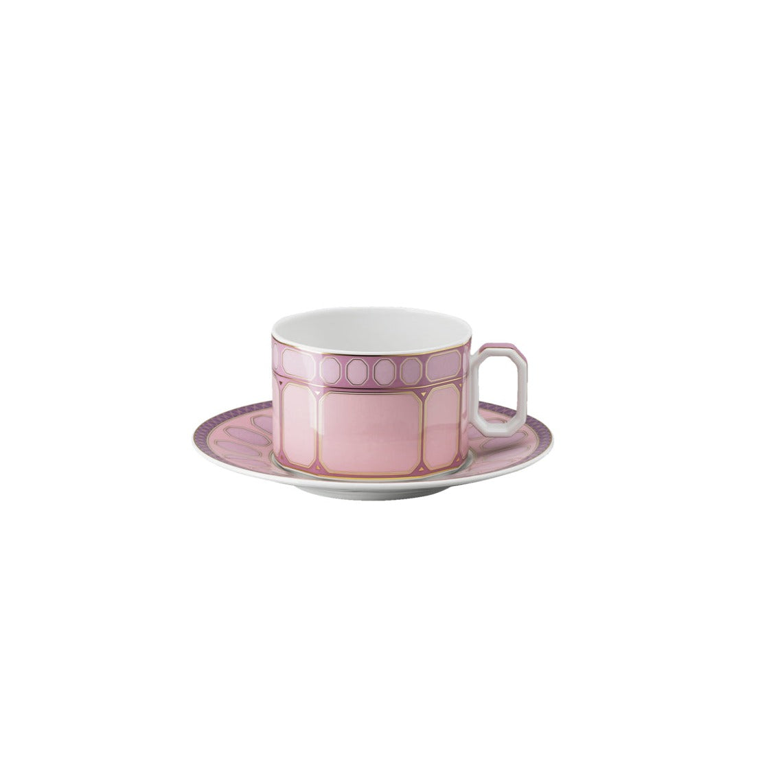 ROSENTHAL Signum Rose Pembe Porselen Kahve/Çay Fincan ve Tabağı D’Maison 