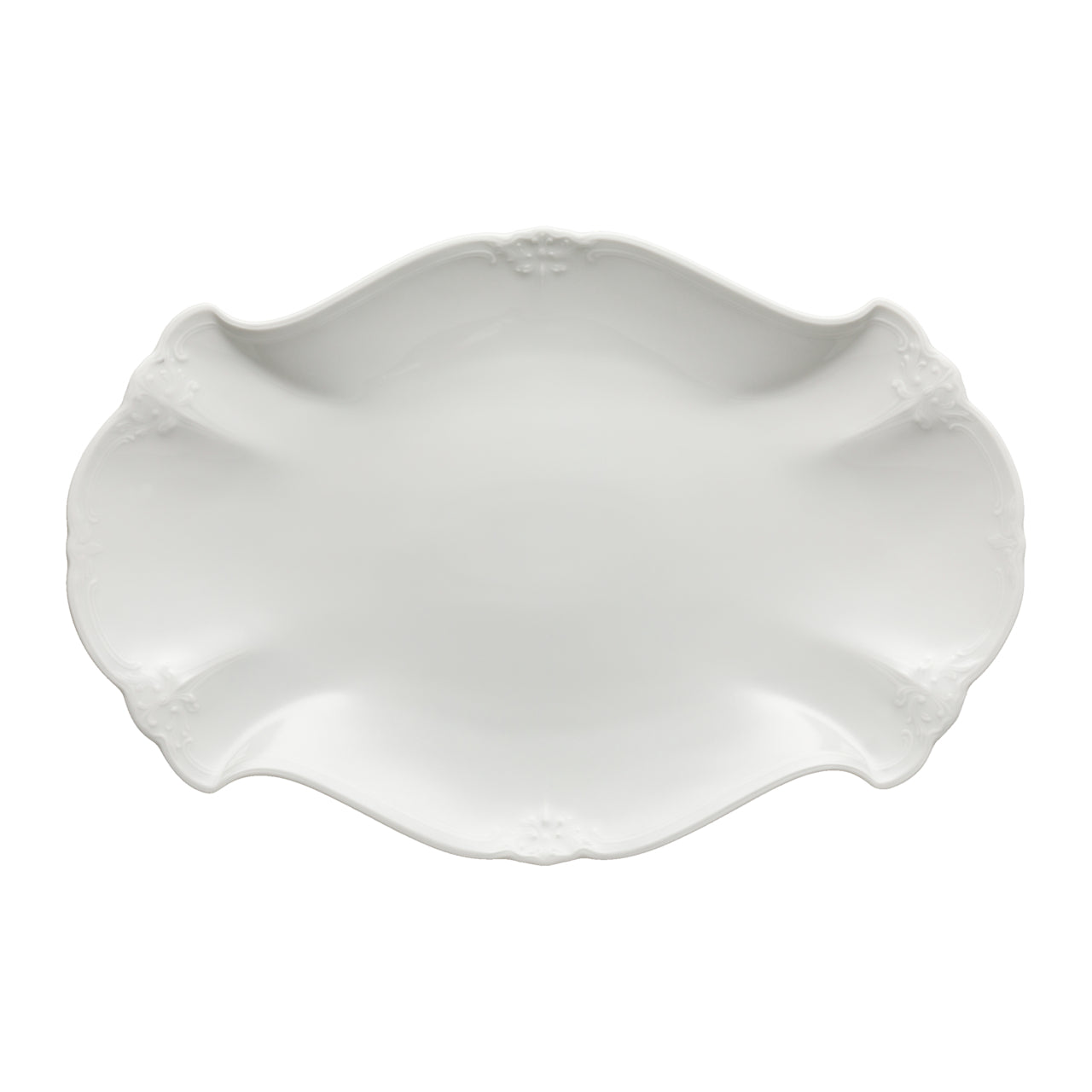 HUTSCHENREUTHER Baronesse Beyaz Oval Porselen Servis Tabağı 32 cm D’Maison 