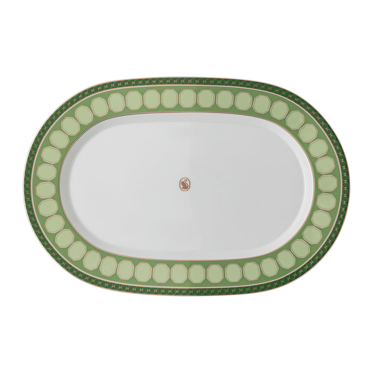 ROSENTHAL Signum Fern Yeşil Oval Porselen Servis Tabağı 40 cm D’Maison 
