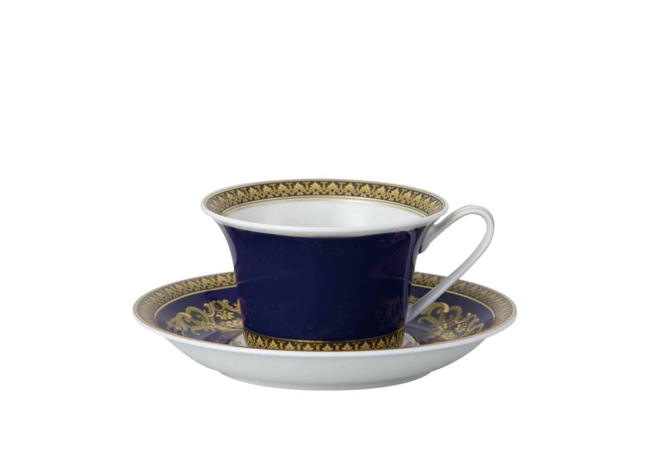 VERSACE Medusa Mavi Porselen Kahve/Çay Fincan ve Tabağı D’Maison 
