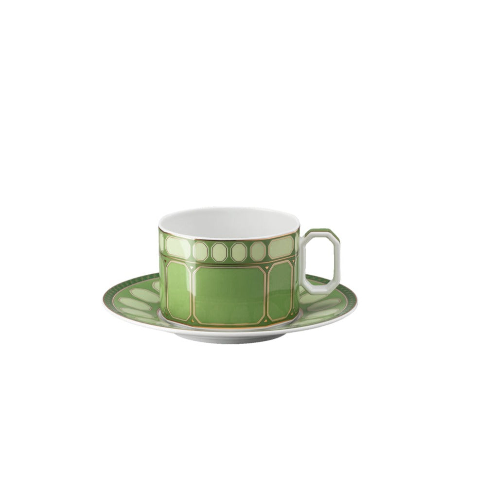ROSENTHAL Signum Fern Yeşil Porselen Kahve/Çay Fincan ve Tabağı D’Maison 