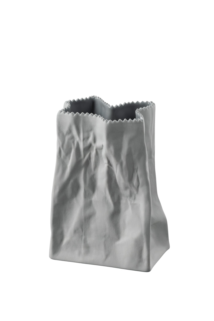 ROSENTHAL Paper Bag Gri Porselen Vazo 14 cm D’Maison 