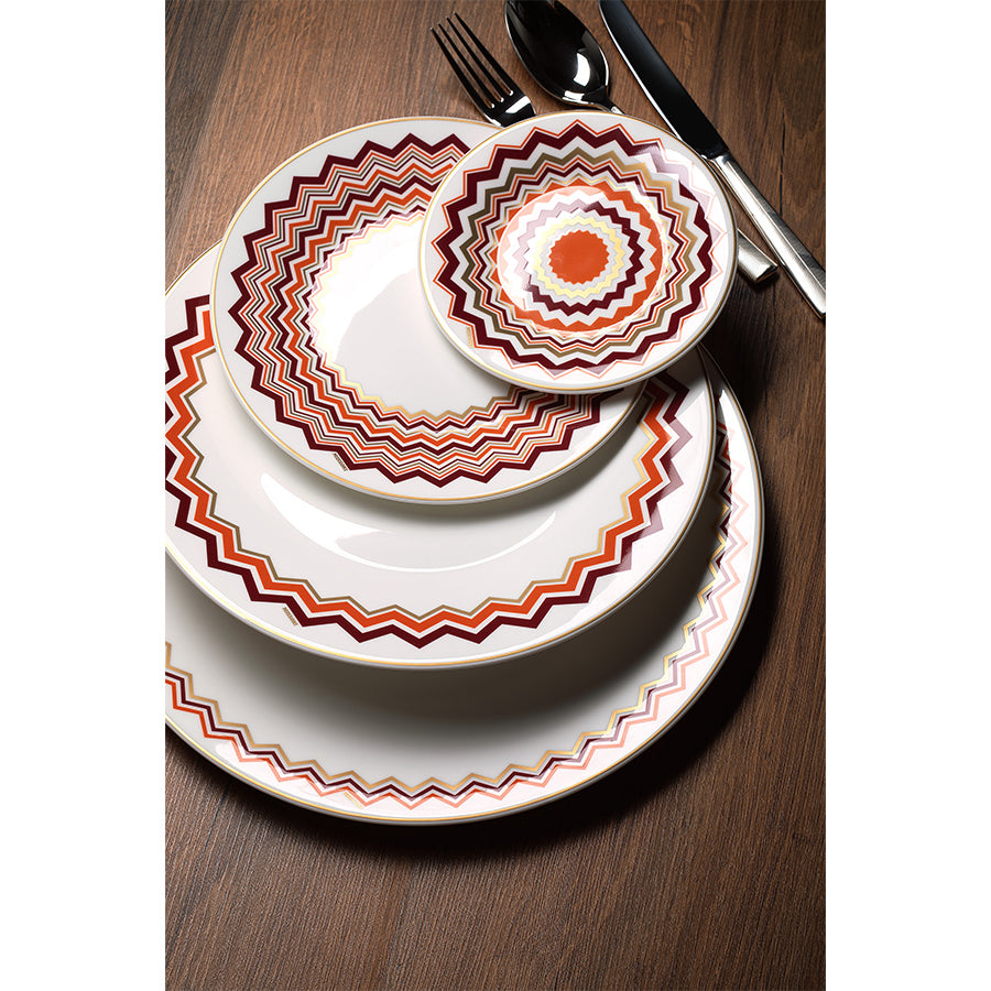 MISSONI HOME Iconic Turuncu Bordo Porselen Ekmek Tabağı 17 cm D’Maison 