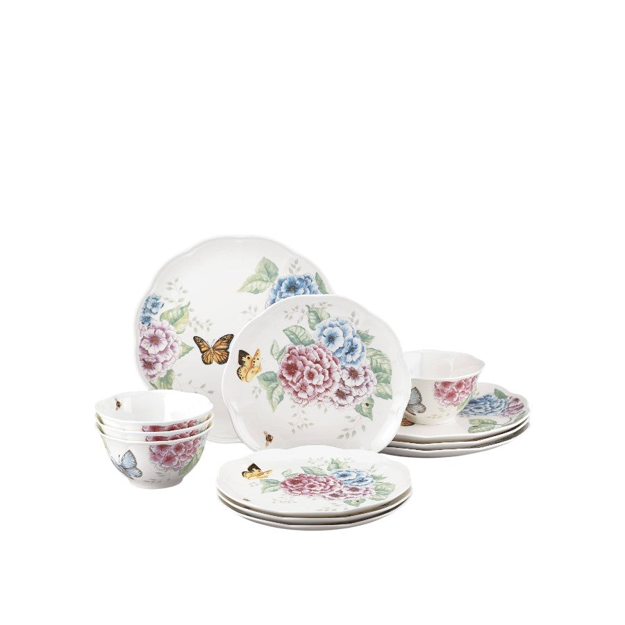 LENOX Butterfly Hydrangea 4 Kişilik 12 Parça Yemek Takımı D’Maison 