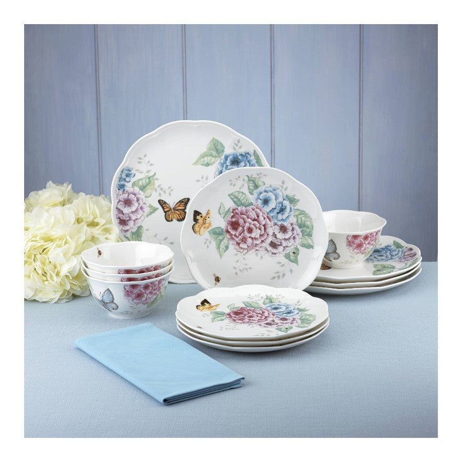 LENOX Butterfly Hydrangea 4 Kişilik 12 Parça Yemek Takımı D’Maison 