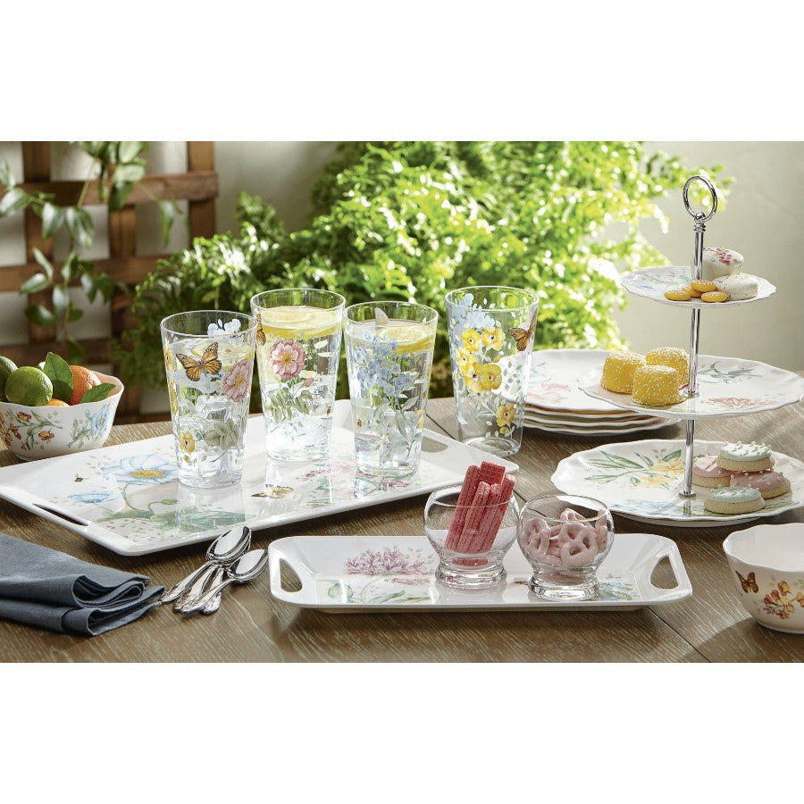 LENOX Butterfly Melamin Dikdörtgen Servis Tepsisi 39 cm D’Maison 