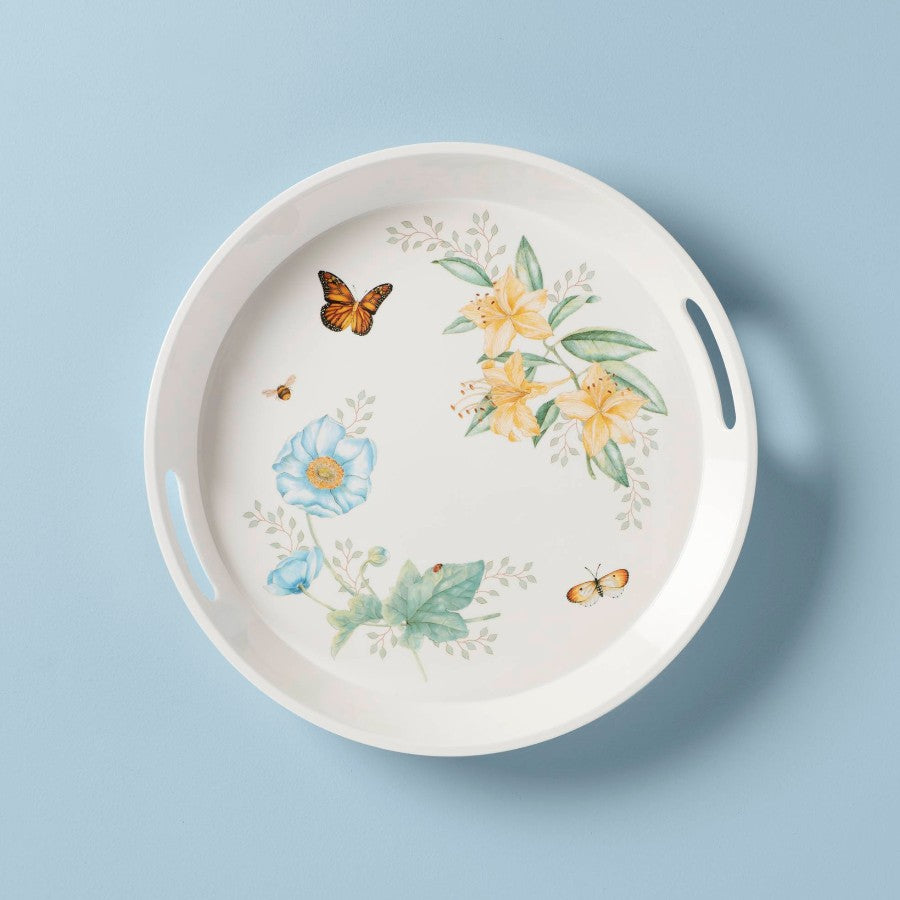 LENOX Butterfly Melamin Yuvarlak Servis Tepsisi 38 cm D’Maison 