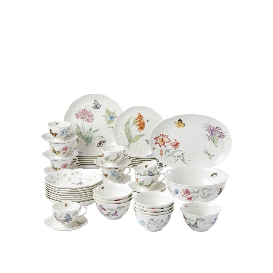LENOX Butterfly 8 Kişilik 50 Parça Porselen Yemek Ve Çay Takımı D’Maison 