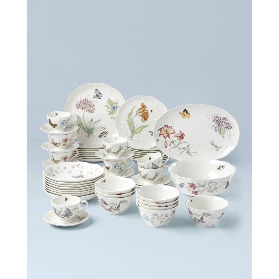 LENOX Butterfly 8 Kişilik 50 Parça Porselen Yemek Ve Çay Takımı D’Maison 