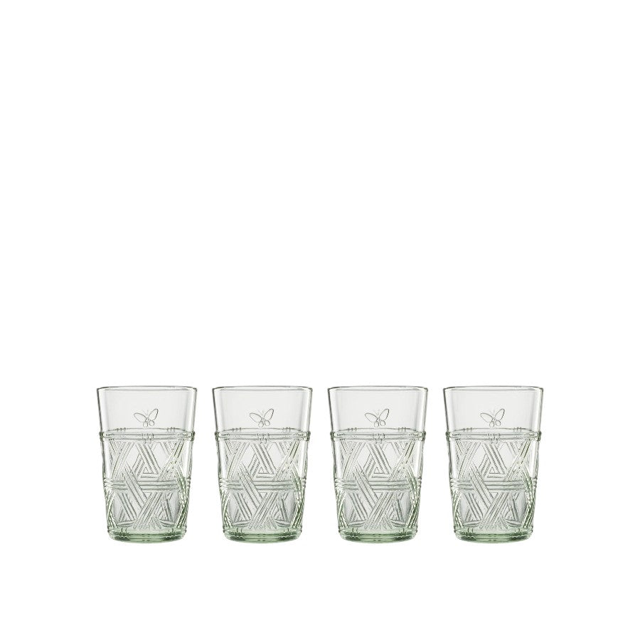 LENOX Butterfly Yeşil Su/Meşrubat Bardağı 4'lü Set D’Maison 