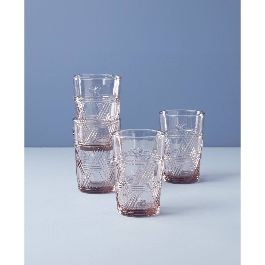 LENOX Butterfly Pembe Su/Meşrubat Bardağı 4'lü Set D’Maison 
