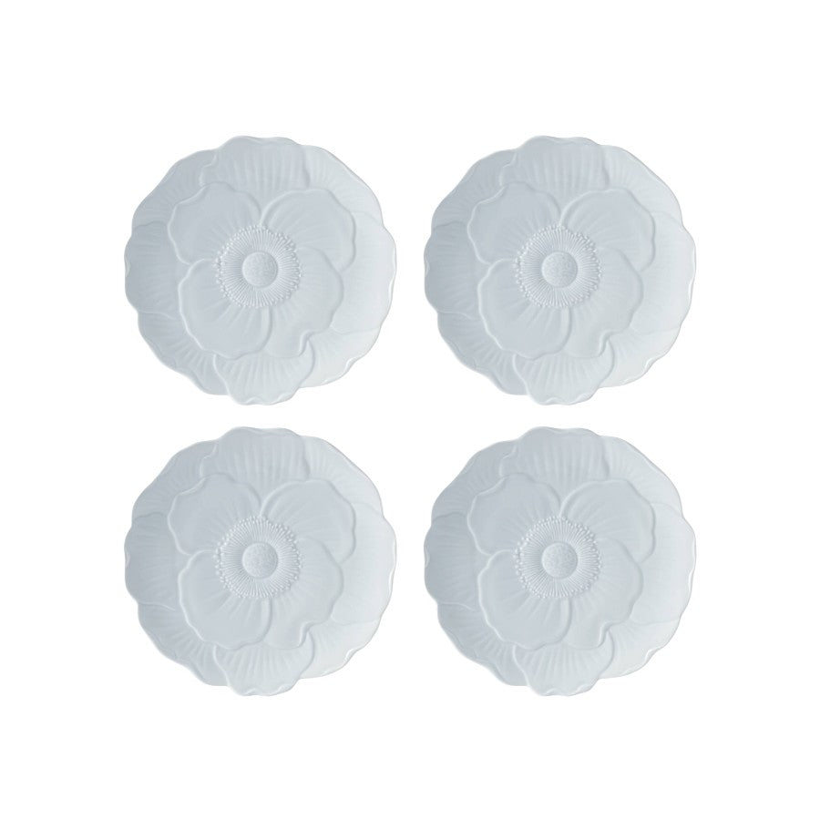 Butterfly Mavi Porselen Accent Tabağı 4'lü Set 23 cm