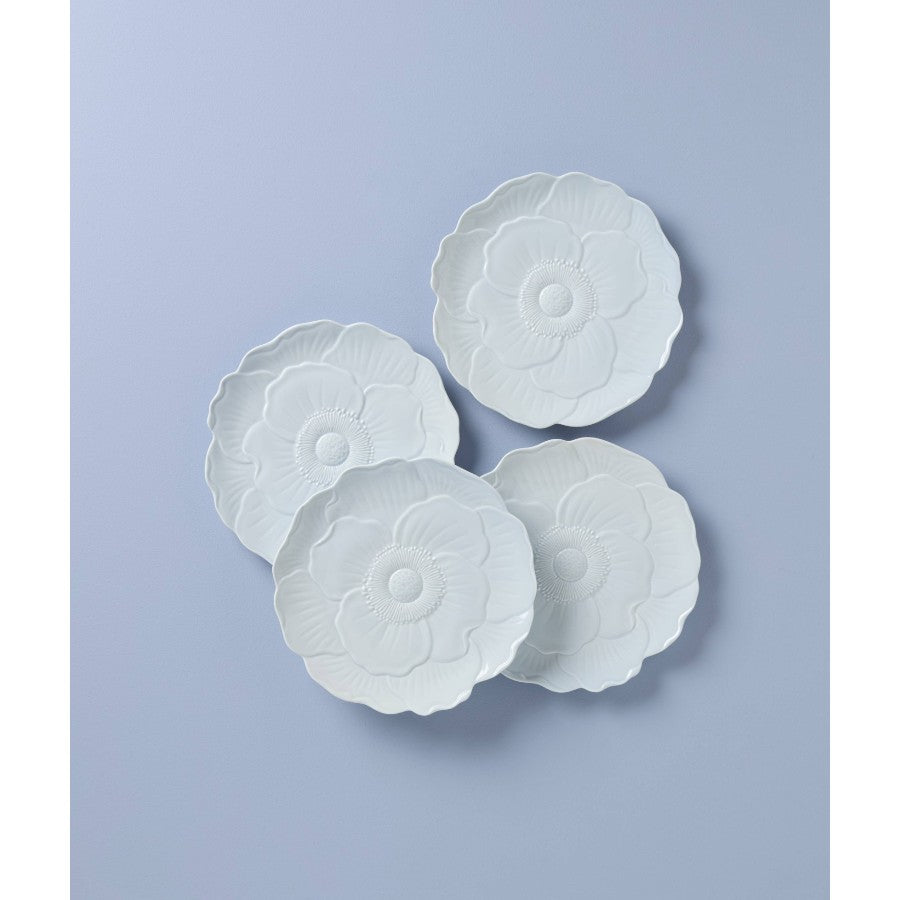 Butterfly Mavi Porselen Accent Tabağı 4'lü Set 23 cm