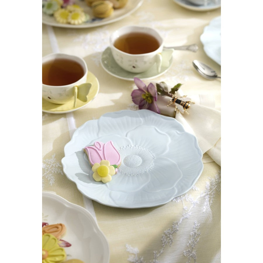 Butterfly Mavi Porselen Accent Tabağı 4'lü Set 23 cm