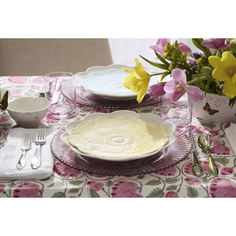 Butterfly Sarı Porselen Accent Tabağı 4'lü Set 23 cm