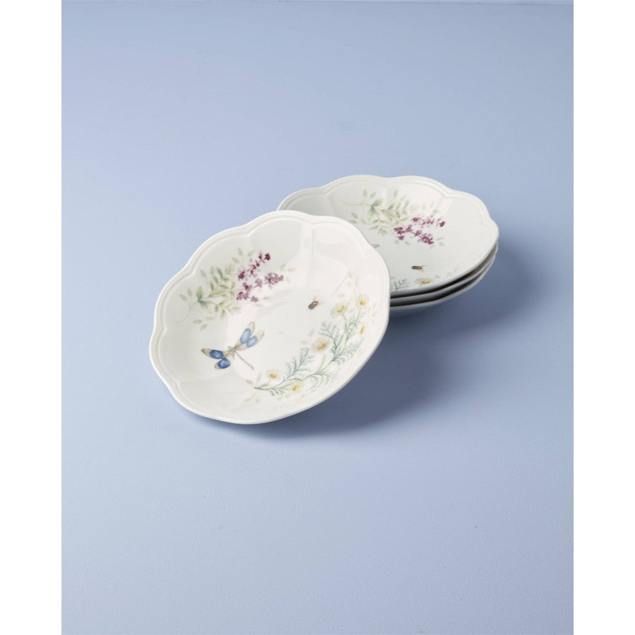 Butterfly Herbs Porselen Çukur Tabak 4'lü Set 22 cm