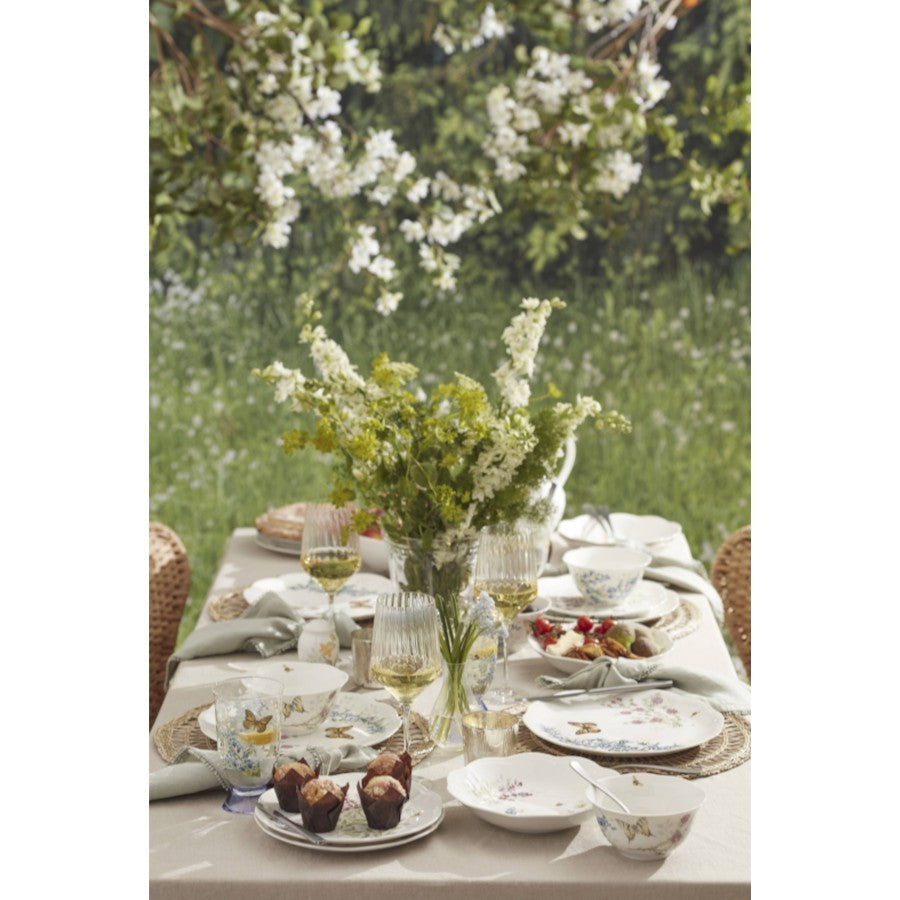 Butterfly Herbs Porselen Çukur Tabak 4'lü Set 22 cm