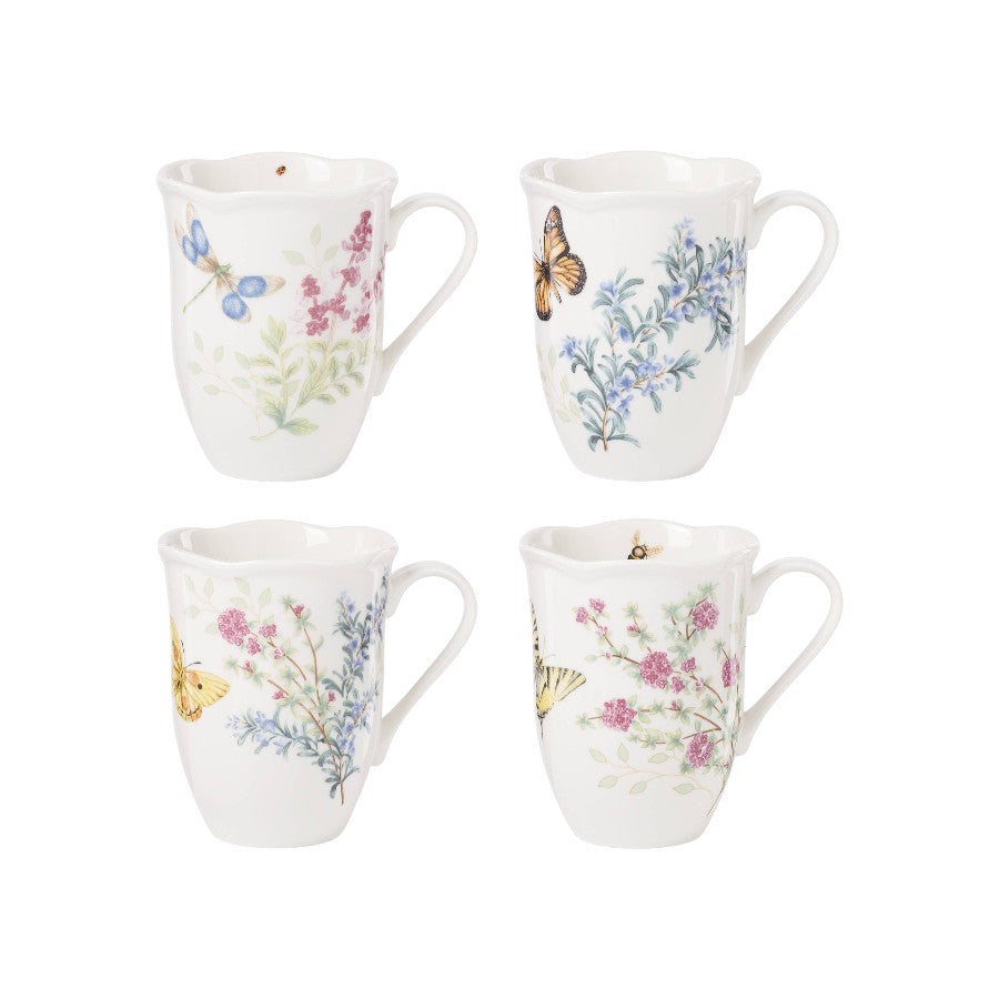 Butterfly Herbs Porselen Kupa 4'lü Set