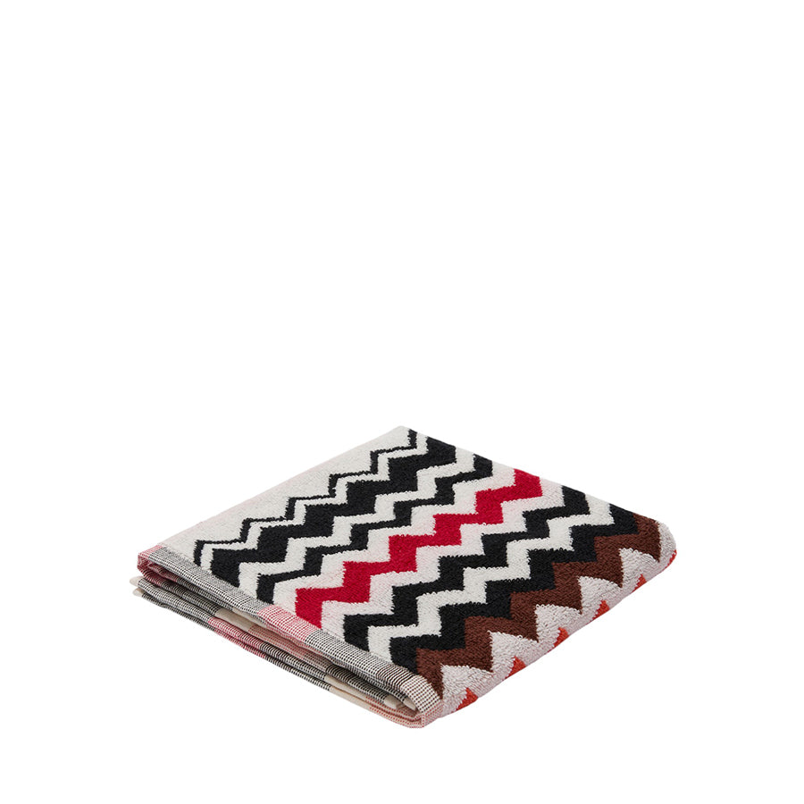 MISSONI HOME Best 156  Kırmızı Çok Renkli Zigzag Desenli Yüz Havlusu D’Maison 