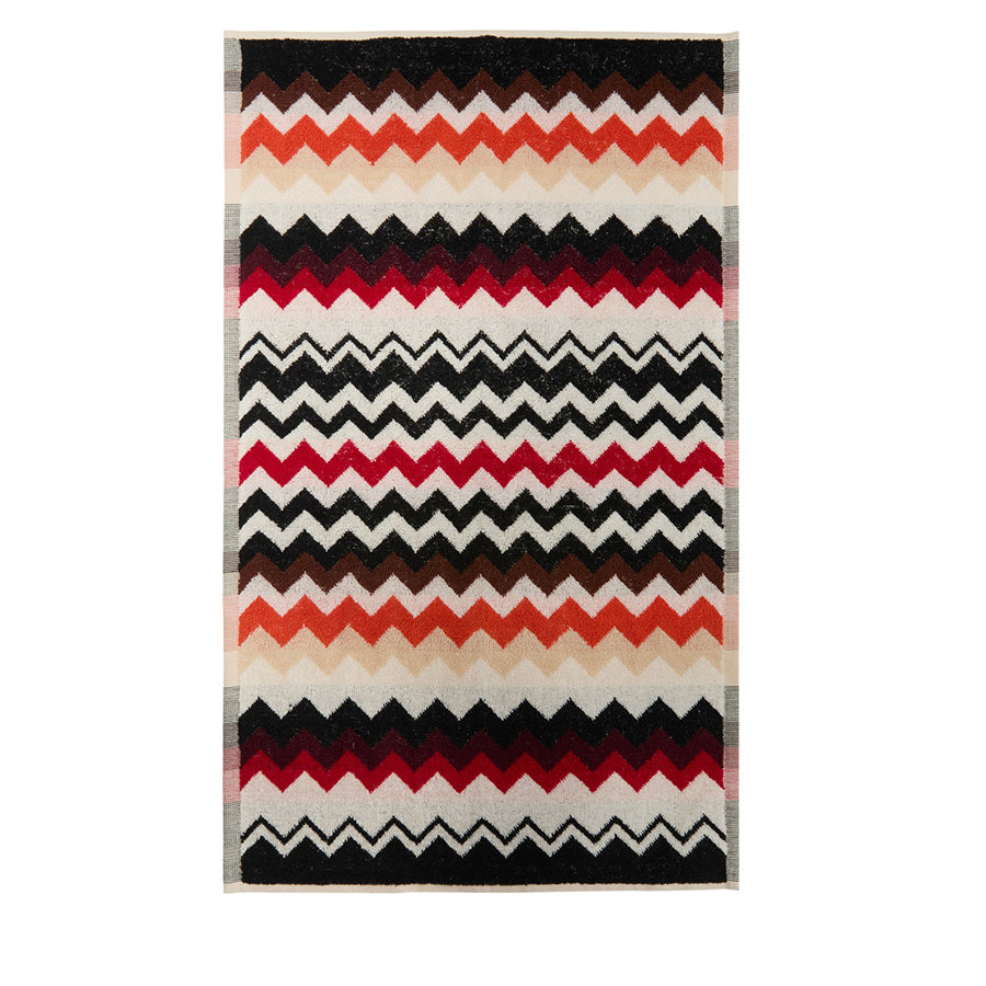 MISSONI HOME Best 156  Kırmızı Çok Renkli Zigzag Desenli Yüz Havlusu D’Maison 