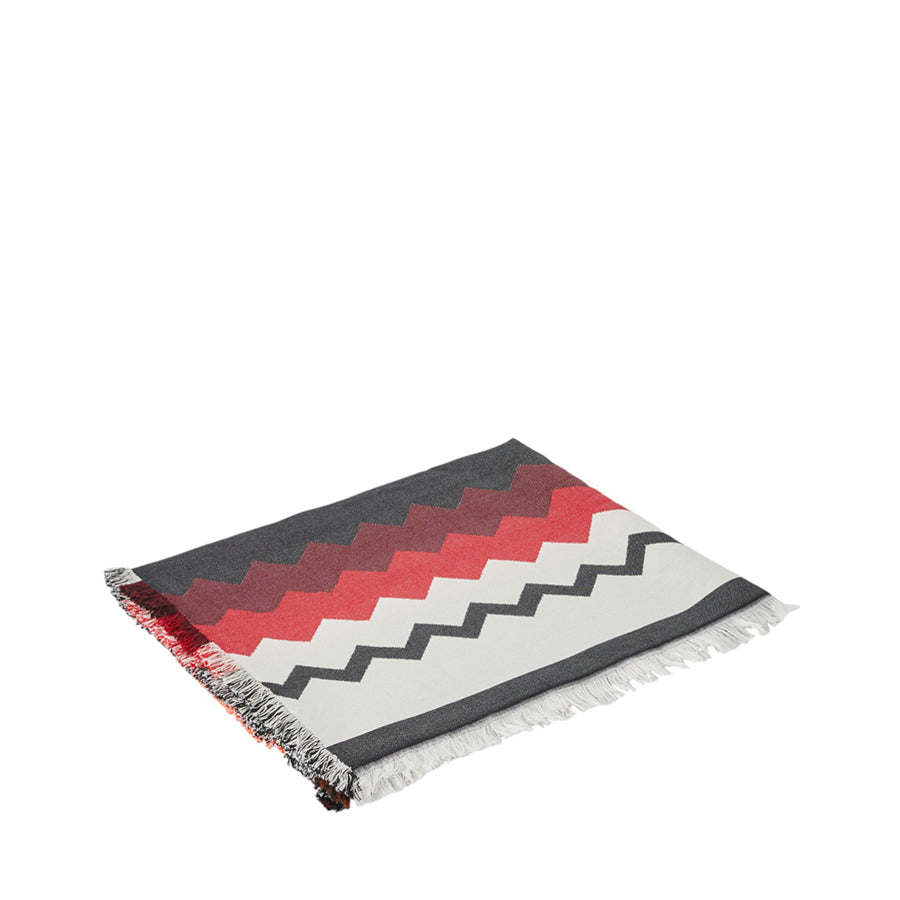 MISSONI HOME Best 156  Kırmızı Çok Renkli Zigzag Desenli Plaj Havlusu 140x180 cm D’Maison 