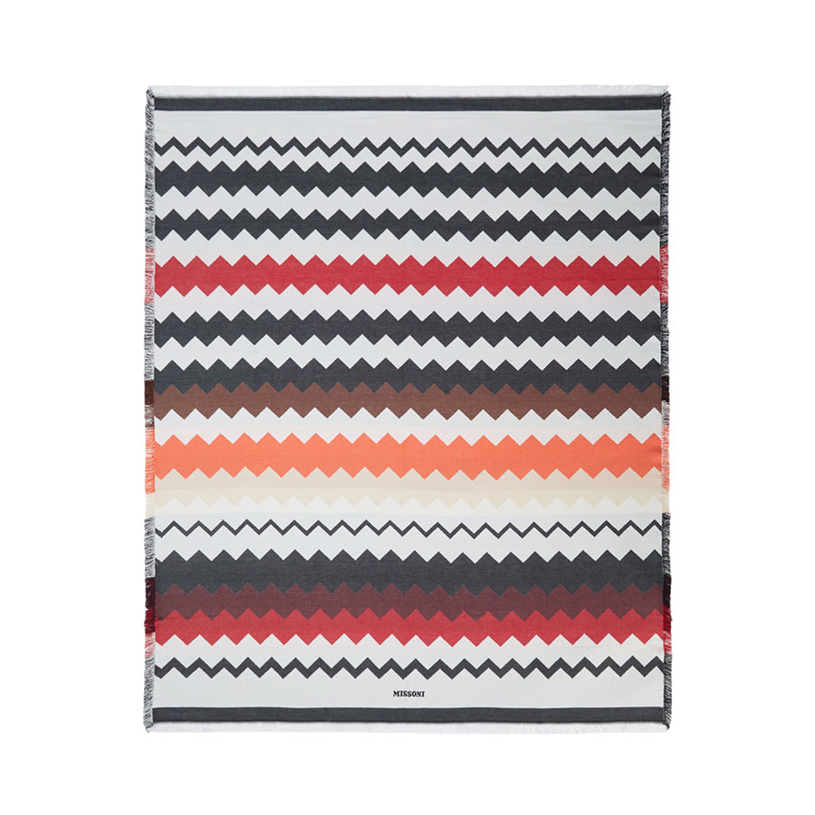 MISSONI HOME Best 156  Kırmızı Çok Renkli Zigzag Desenli Plaj Havlusu 140x180 cm D’Maison 